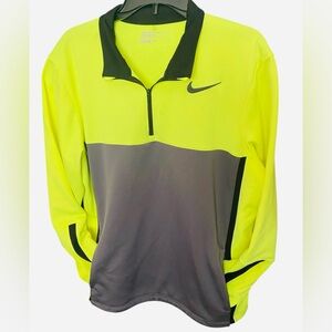 NIKE Men's Neon Yellow Quarter Zip Pullover